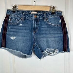 Dear John Madison‎ Girlfriend Side Stripes Jean Shorts Women’s Size 28